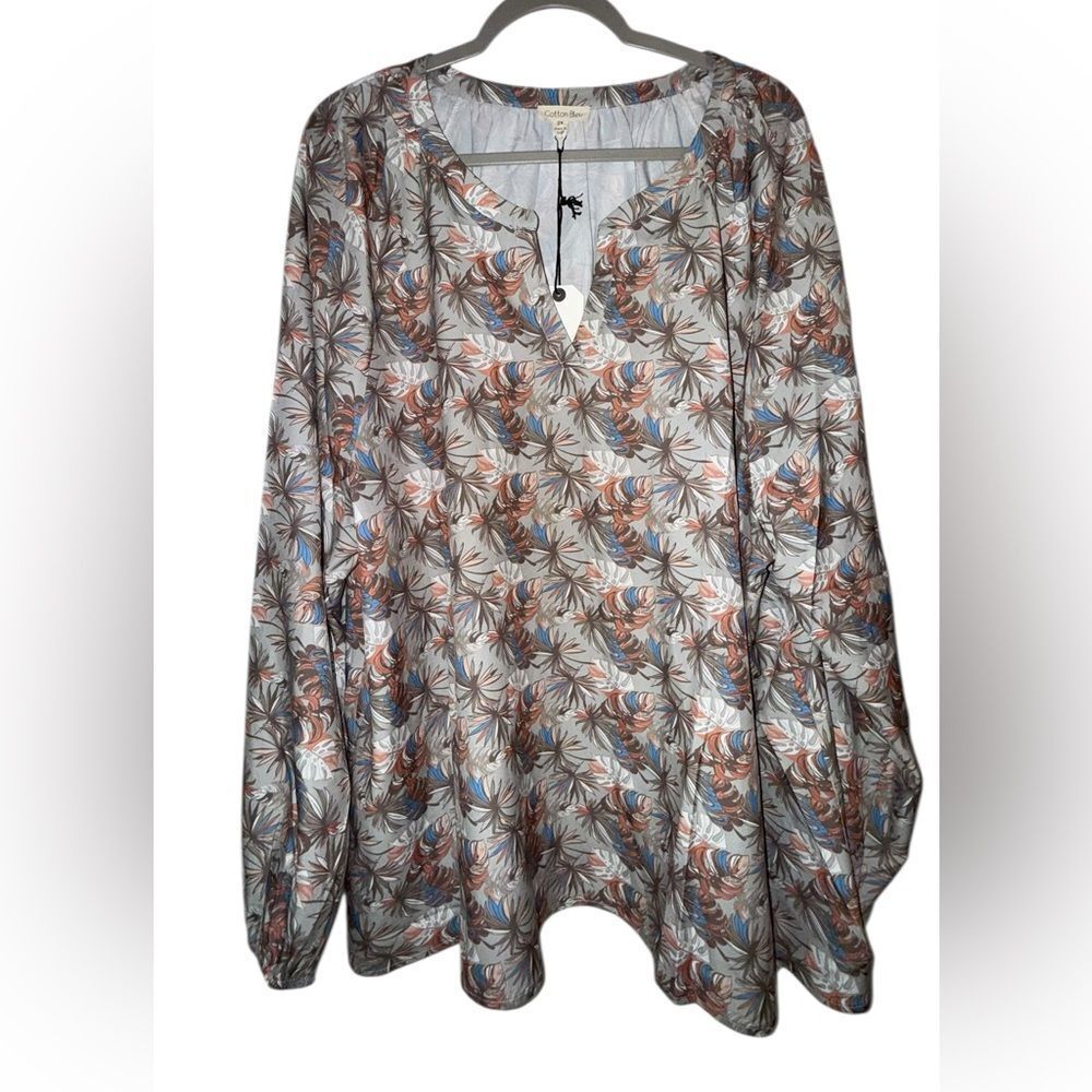 Chic Soul Plus Size 2X Floral Print Women's Top NWT